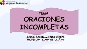 Clase 2 Oraciones Incompletas