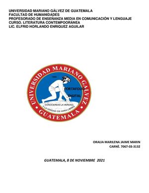 Portafolio Final De Literatura Hispanoamericana