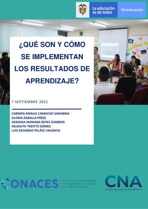 ¿QUÉ SON Y CÓMO SE IMPLEMENTAN LOS RESULTADOS DE APRENDIZAJE?