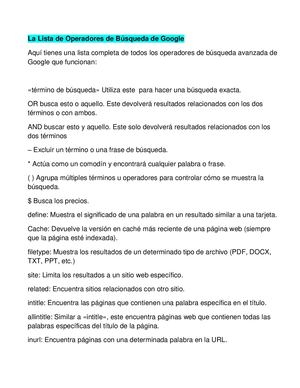 La Lista De Operadores Linda Carreño