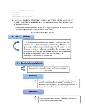 ASPECTOS GENERALES DE LA TUTORIA