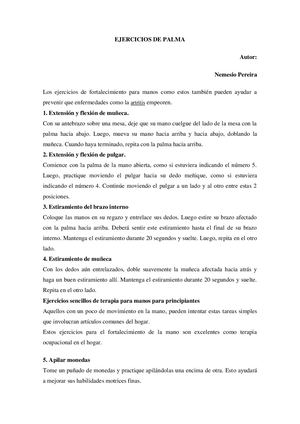Ejercicios De Palma Para niños de primaria