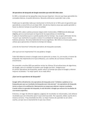 Comandos Avanzados De Google