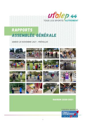 Rapport D'activités UFOLEP 2020 2021