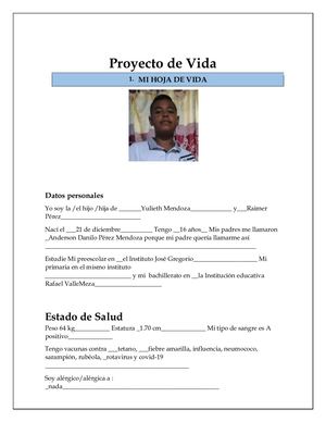 Proyecto De Vida