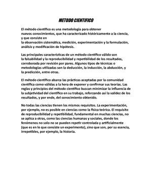 Metodo Cientifico