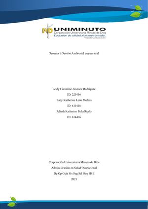 Semana 1 Gestión Ambiental Empresarial