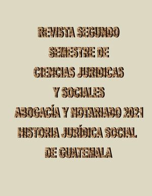 Revistas Historia Juridico Social De Guatemala