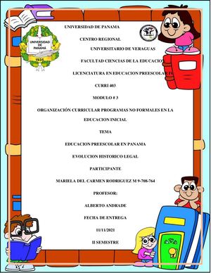 ORGANIZACION CURRICULAR, PROGRAMASNO FORMAL
