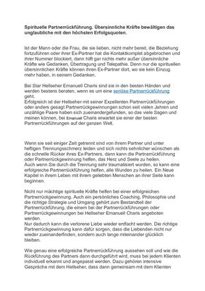 Spirituelle Partnerrückführung. Übersinnliche Kräfte bewältigen das unglaubliche mit den höchsten Erfolgsquoten.