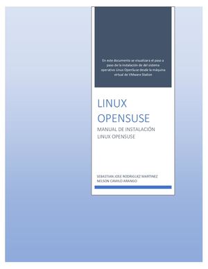 Instalación Linux Open Suse