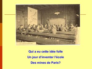 fondation et origine de l'école des mines de paris