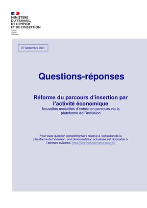 Questions Reponses Parcours Iae Et Plateforme Inclusion Vfinale