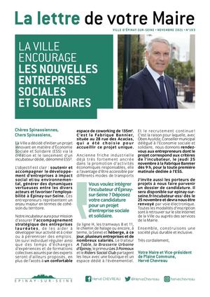 Lettre de votre Maire - n°193 - Octobre 2021