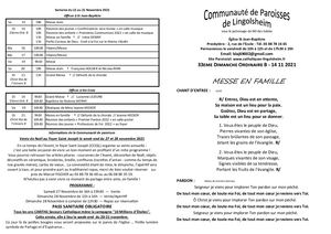 33ème Dimanche Ordinaire B 14 Novembre 2021 (Messe En Famille)
