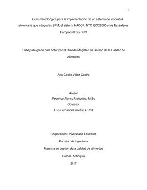 Guia Implementacion Sistema Inocuidad Alimentaria