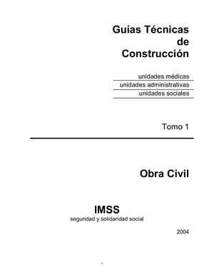 Guias Tecnias De Construccion Tomo I Obr