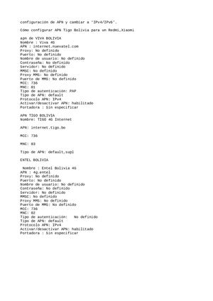 COMO SOLUCIONAR FALLAS EN INTERNET EN CHIPS Entel Viva Tigo BOLIVIA