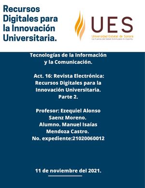Revista Electrónica Recursos Digitales Para La Innovación Universitaria Parte 2