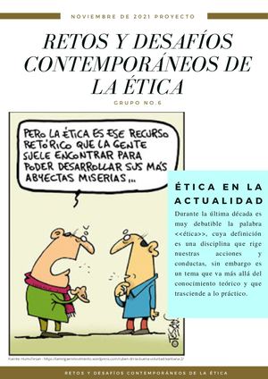 Retos Y Desafíos Contemporáneos De La ÉTica