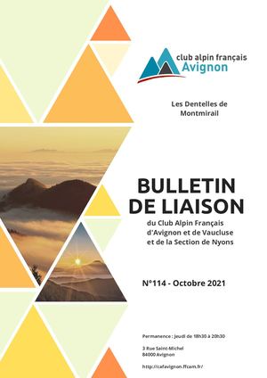 Bulletin n° 114 du Club Alpin Avignon Novembre 2021 Comp