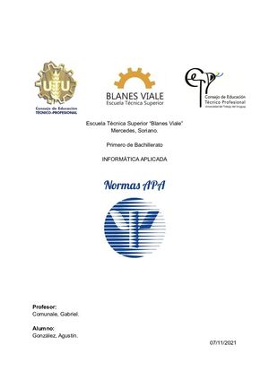Normas Apa Agustín González