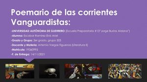 Poemario De Las Corrientes Vanguardistas Literatura Ll