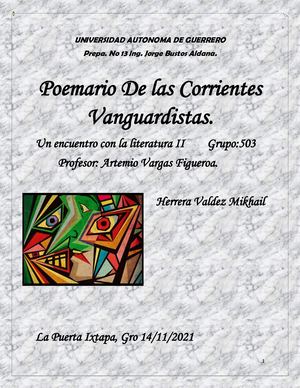 Poemario De Literatura Herrera Valdez Mikhail Convertido