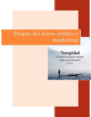 Etapas Del Microcredito