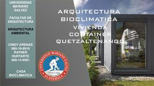 Proyecto Final Arq Ambiental Vivienda Bioclimatica