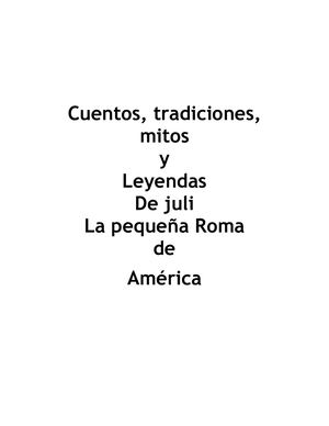 Tradiciones Mitos Y Leyendas De Juli