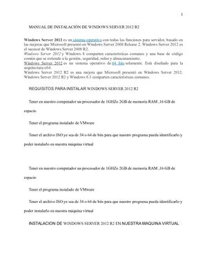 Manual De Instalación De Windows Server 2012 R2