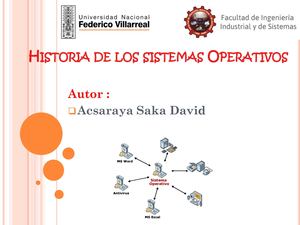 Historia De Los Sistemas Operativos