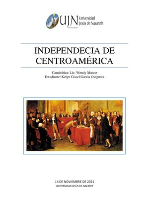 Independecia De Centroamérica