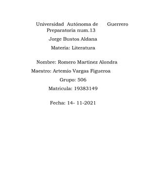 Poemario Vanguardista Romero Martinez Alondra 506