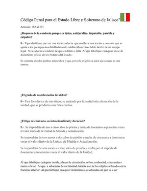 Codigo Penal Del Estado De Jalisco Revista