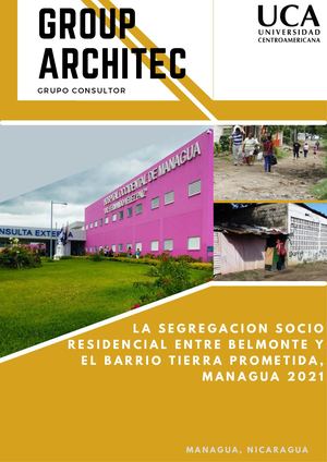 MEU/ANALISIS E INTERVESION URBANA, SECTOR 2. MANAGUA, NICARAGUA