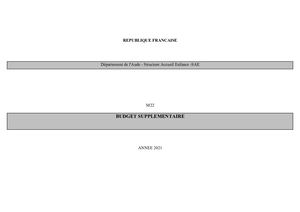 BUDGET 2021 - STRUCTURE ACCUEIL ENFANCE - DECISION MODIFICATIVE 1
