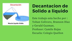 Decantacion De Solido A Liquido