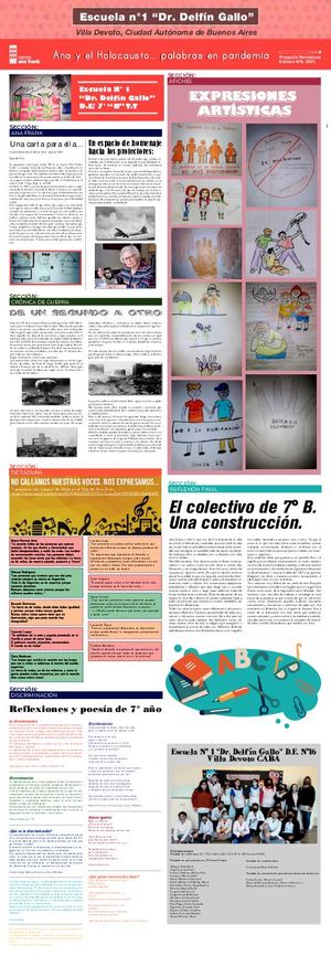 27 Escuela N°1 Dr Delfín Gallo Ana Y El Holocausto Palabras En Pandemia
