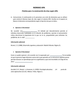 Práctica Para Citar Y Referenciar Según Apa 7