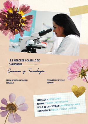 Cuaderno De Campo - CIENCIA Y TECNOLOGIA