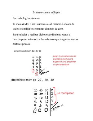 Mínimo Común Múltiplo