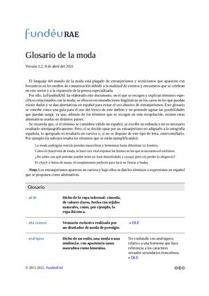 Glosario De Moda