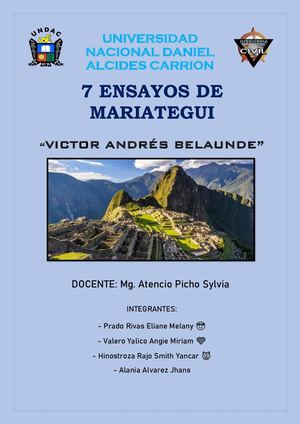 Ensayo De 7 Ensayos De Mariategui