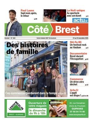 Côté Brest n°410, journal du 17 au 23 novembre