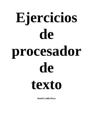 Ejercicios Procesador De Texto