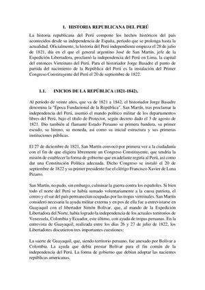 Historia Republicana Del Perú