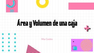 Área y volumen de una caja