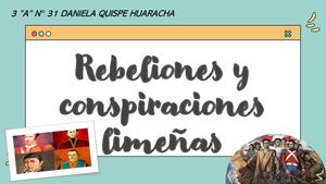 Rebeliones Y Conspiraciones